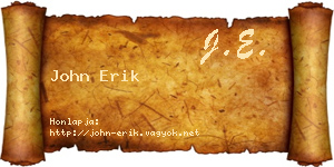 John Erik névjegykártya